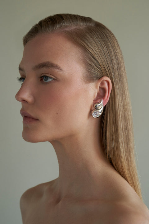White Cz Sade Earrings