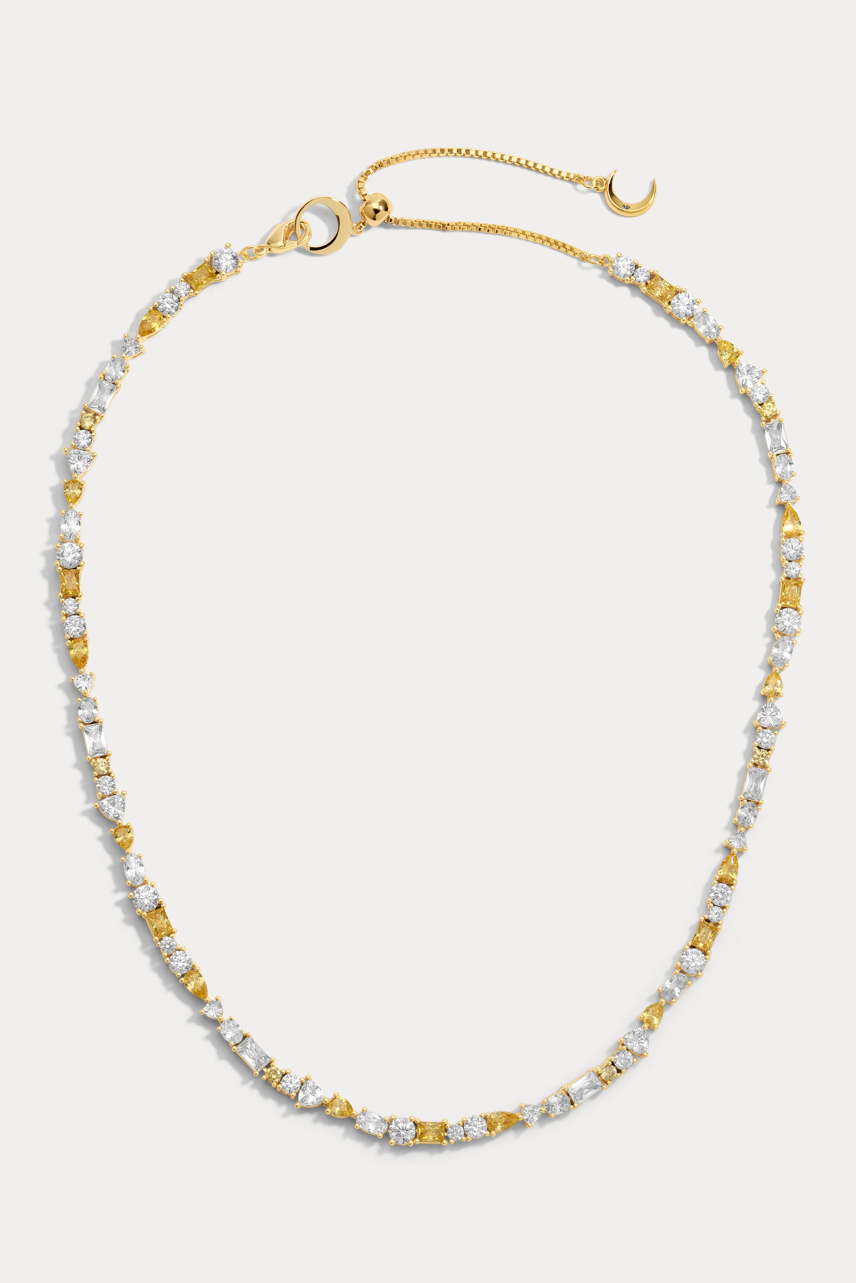 Sparkle4c_Jewelryページ Yellow Sapphire Mavis Tennis Necklace – Lili Claspe