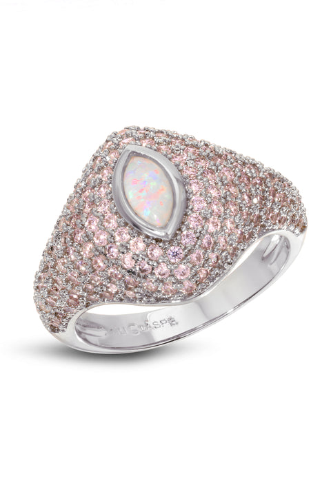 Pink Opal Birdie Pinky Ring