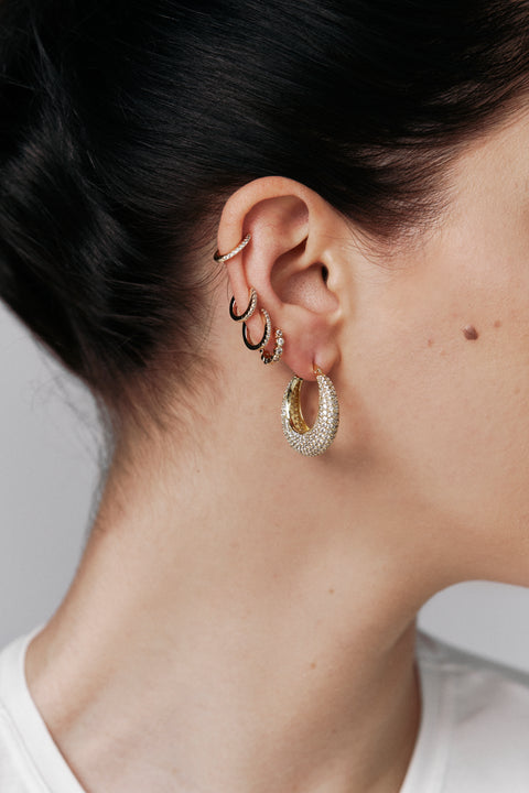 Small Pave Becca Hoops