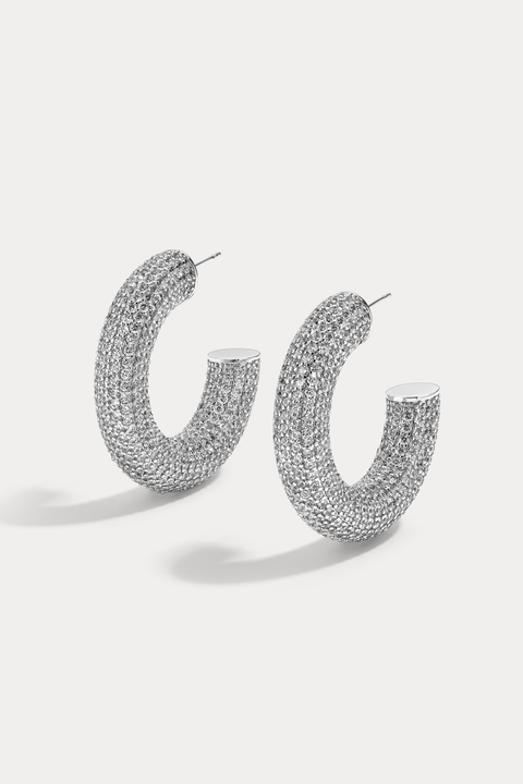 Medium Pave Sloane Hoops