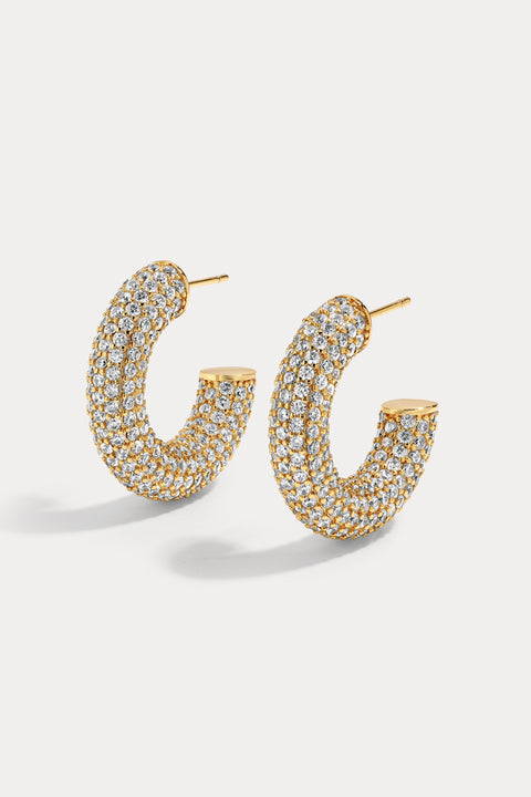 Small Pave Sloane Hoops