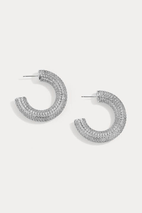 Medium Pave Sloane Hoops