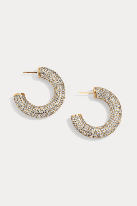 Medium Pave Sloane Hoops