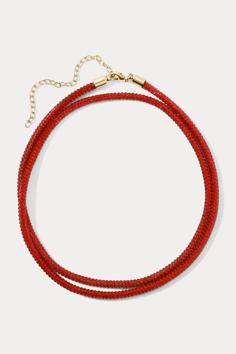 Red Raya Wrap Necklace
