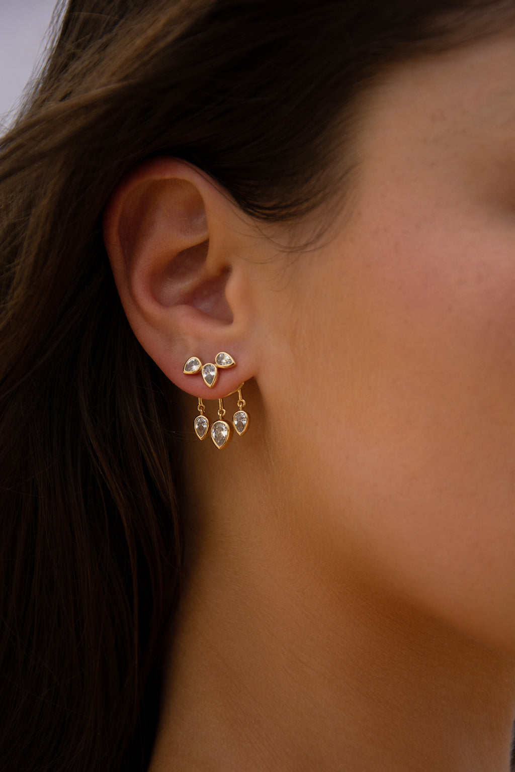 FRESHWATER PEARL EAR JACKET EARRINGS - The Littl A$129.99 14k Rose Gold 14k  Yellow Gold Bridal (Jewellery Only)