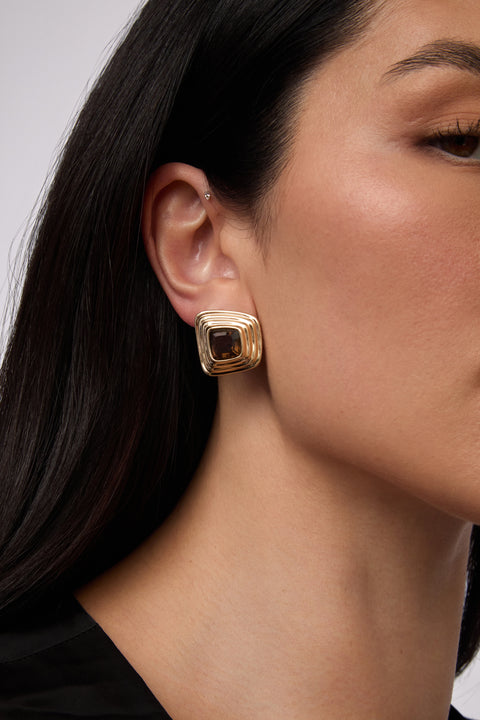 Jules Smoke Quartz Earring