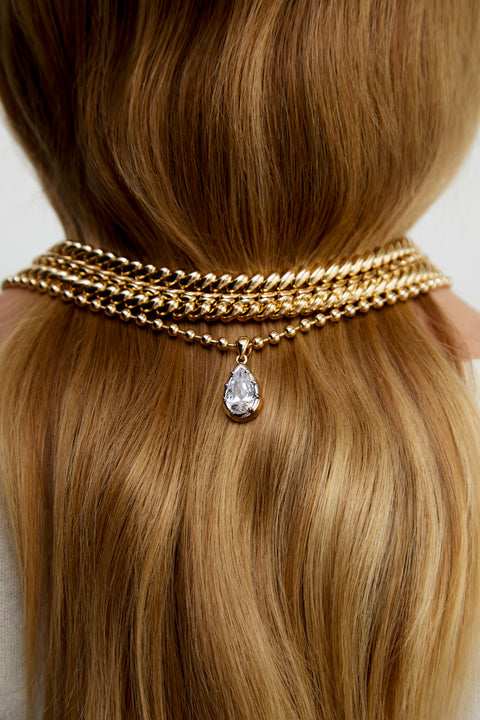 Large Cleo Pear Necklace