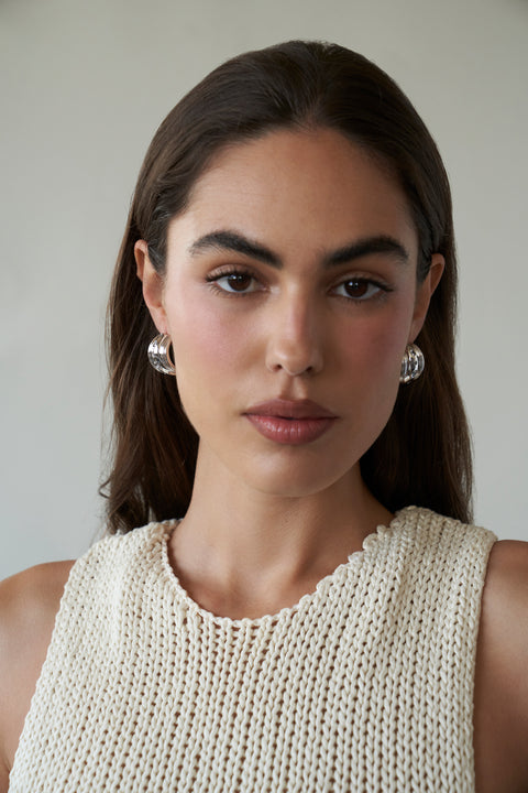 White CZ Elsa Earrings