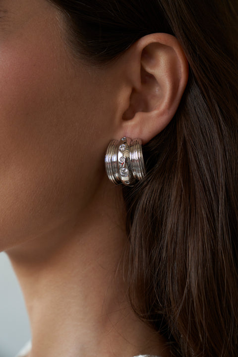 White CZ Elsa Earrings