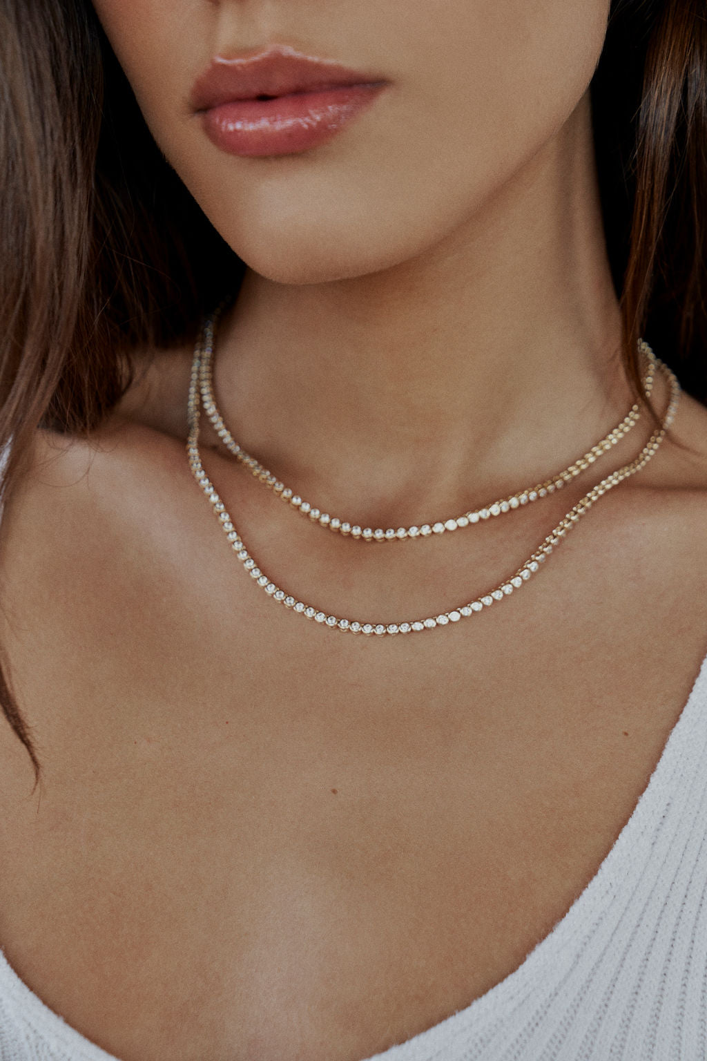 Reese Tennis Necklace Gold