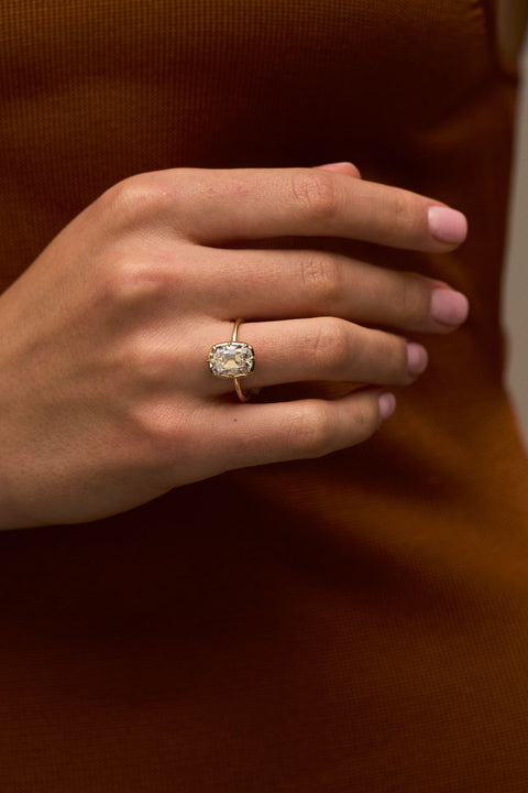 Old Mine Cushion Cut Ring
