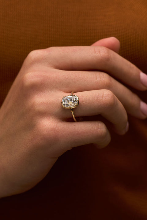Old Mine Cushion Cut Ring