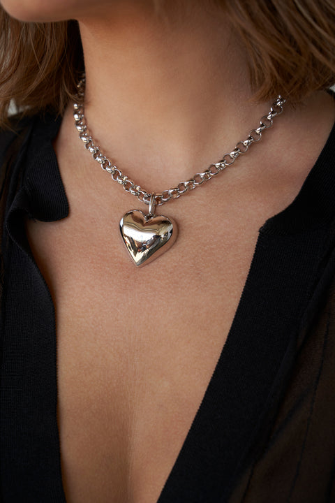 Gold Bubble Heart Pendant - Purchase Your Gold Necklace Today – Hayley Style