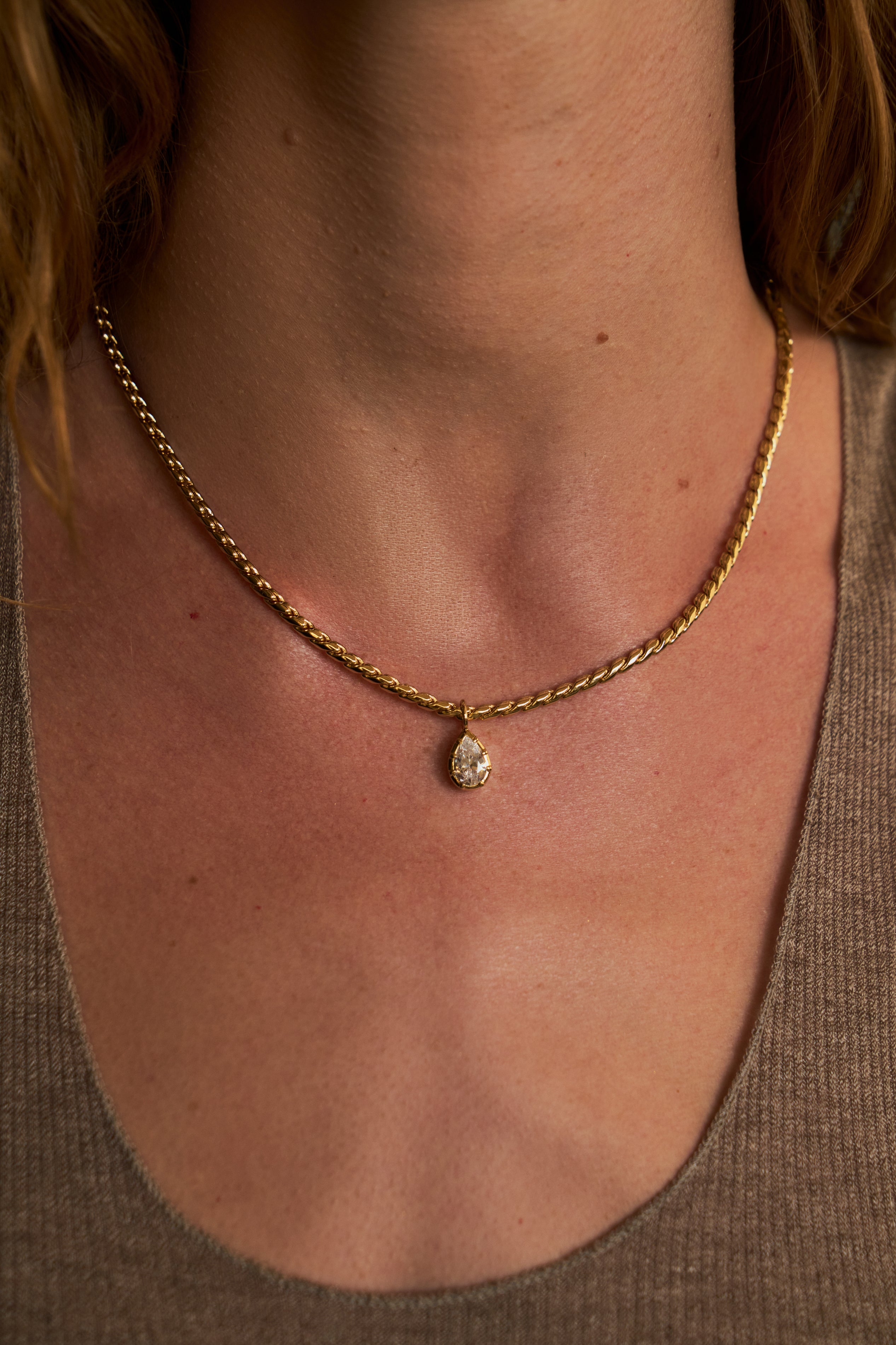 Bruna Pear Necklace – Lili Claspe