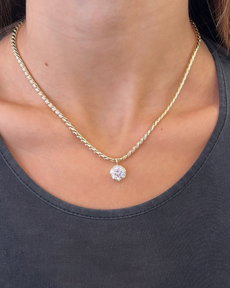  Bruna Round Necklace @millojewelry