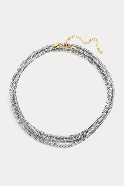 Silver Raya Triple Wrap Necklace