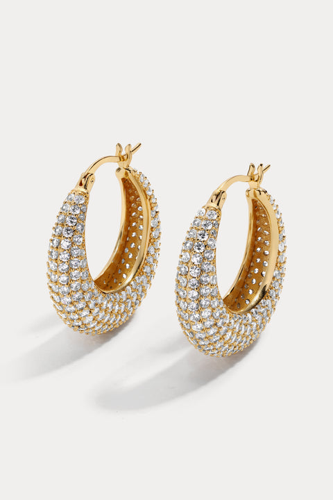 Small Pave Becca Hoops