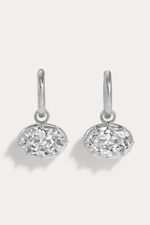 XLarge Cleo Oval Charm Huggies