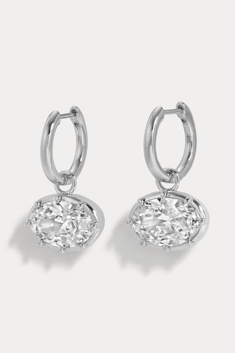 XLarge Cleo Oval Charm Huggies