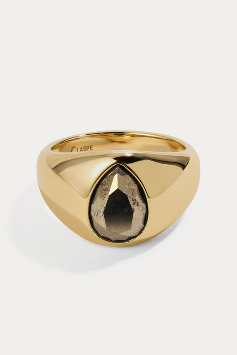 Pyrite Elene Pear Signet