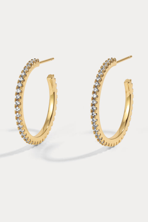 Small Lucky Me Single Row Hoops