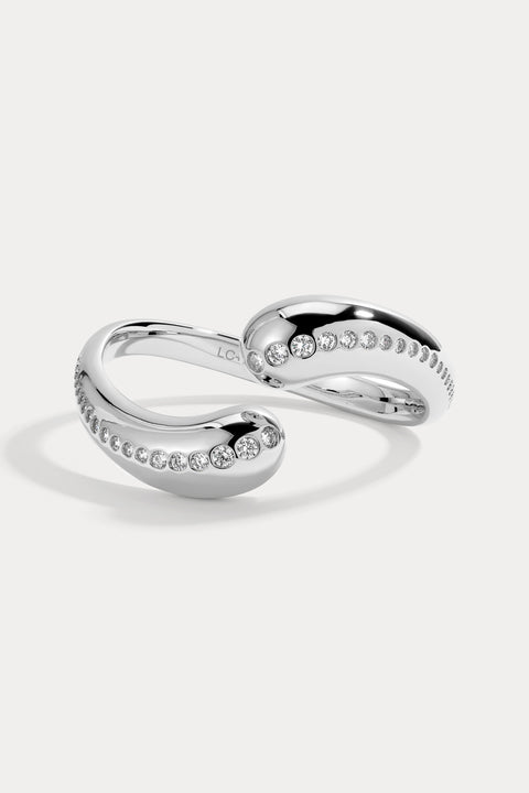 White Cz Adeline Cuff Bracelet