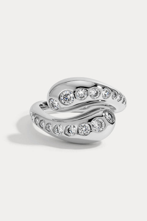 White Cz Adeline Ring