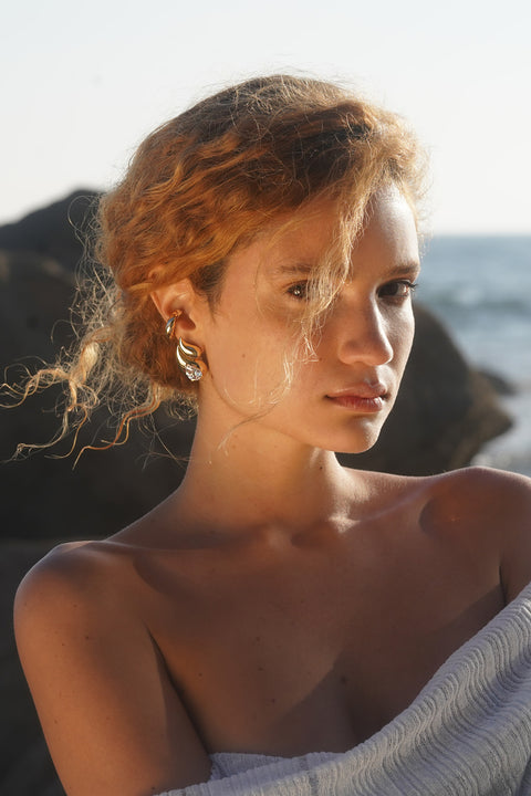 White Cz Sade Earrings