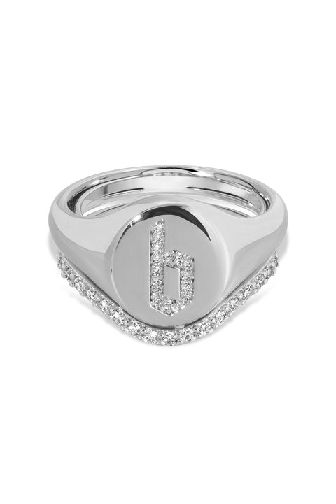 Gothic Initial Signet Ring