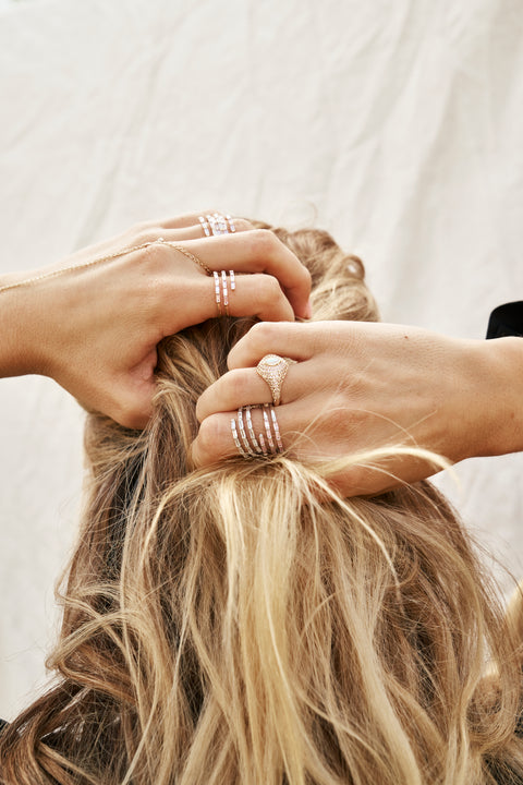 Pink Gigi Baguette Wrap Ring