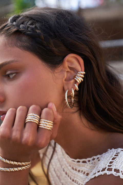 Large Gina Twist Hoops