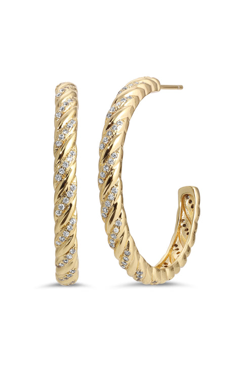 Large Gina Twist Hoops