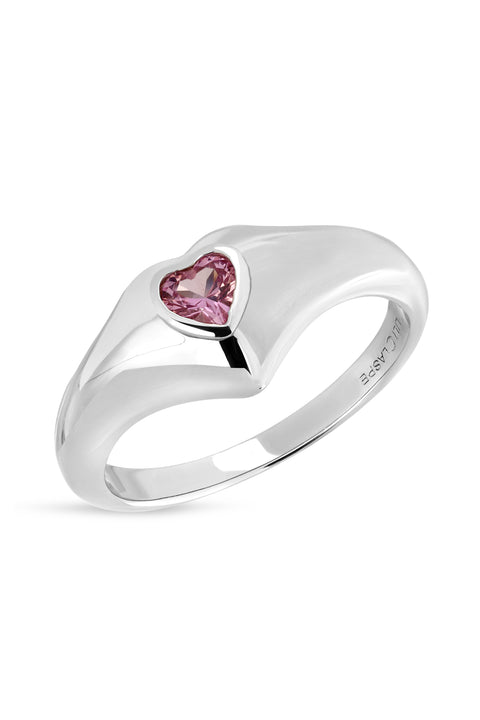 Smooth Pink ILY Ring