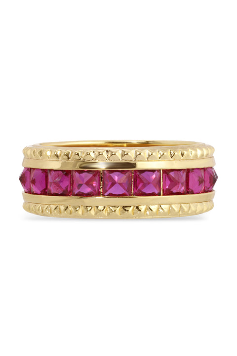 Ruby Maddy Pyramid Ring