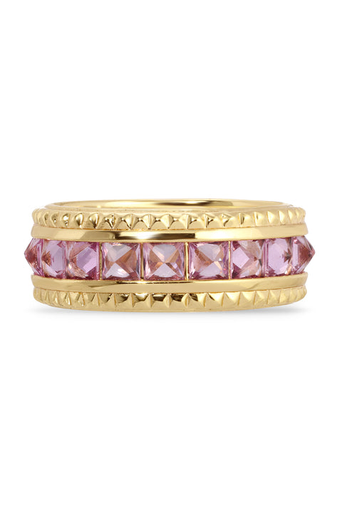 Pink Maddy Pyramid Ring