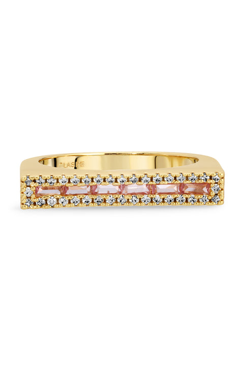 Pink Cass Bar Ring
