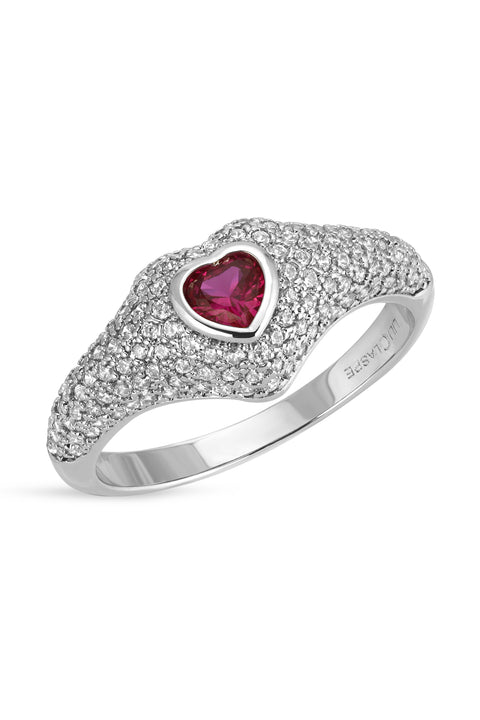 Ruby ILY Ring