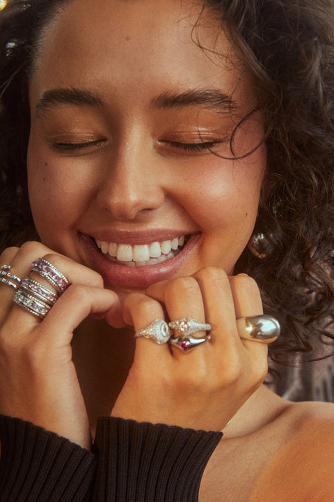 Petite Ruby Maddy Pyramid Ring
