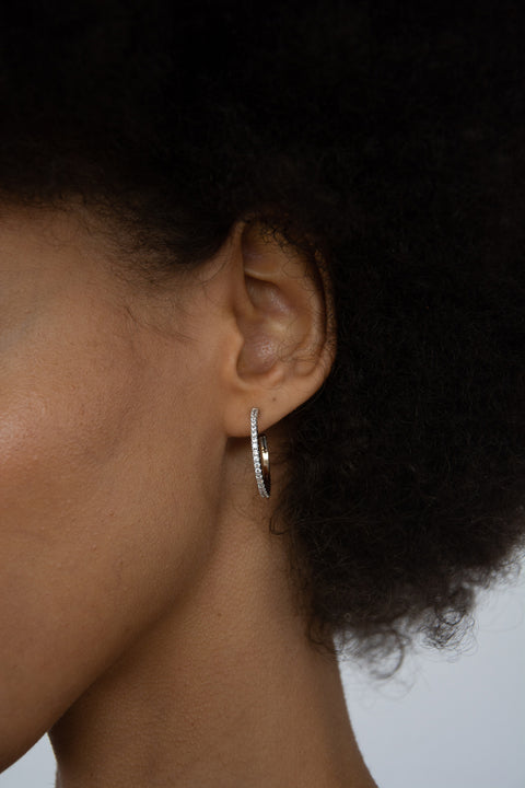 Small Lucky Me Single Row Hoops