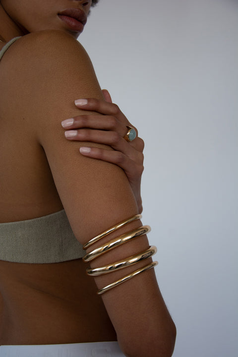 Large Maren Hollow Tube Bangle
