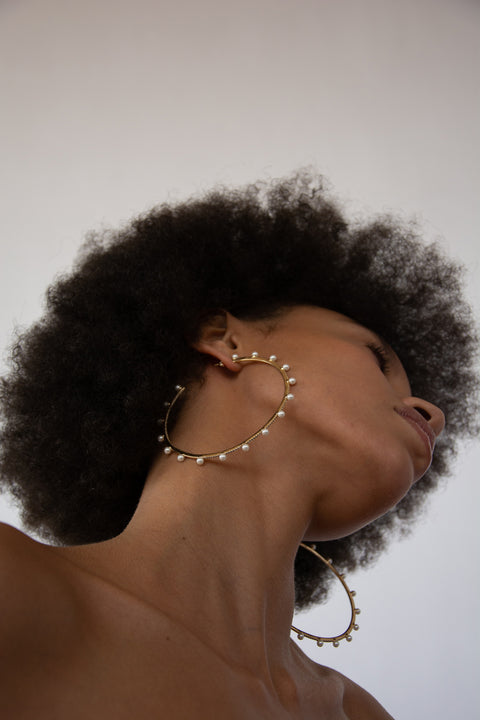 Large Pave Molly Hoops