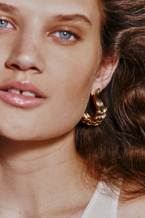 Small Frida Braided Hoops