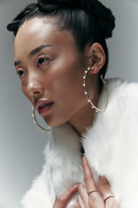 Large Pave Molly Hoops
