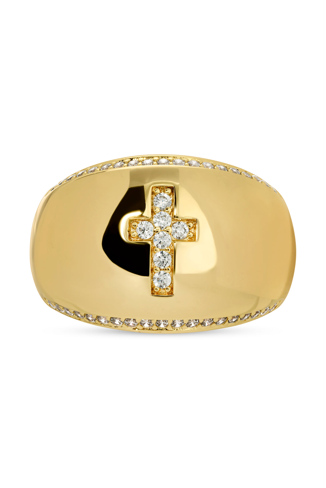 Ana Cross Dome Ring – Lili Claspe