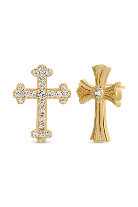 Large Gala Cross Studs