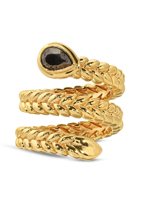 Pyrite Emmeline Wrap Ring