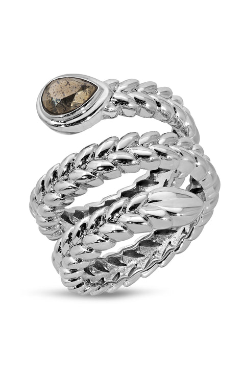 Pyrite Emmeline Wrap Ring