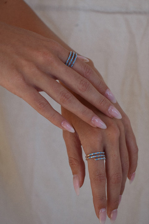 Turquoise Gigi Baguette Wrap Ring