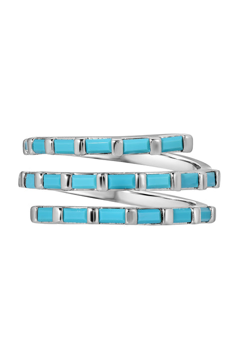Turquoise Gigi Baguette Wrap Ring